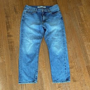 Banana Republic light wash ankle jeans.